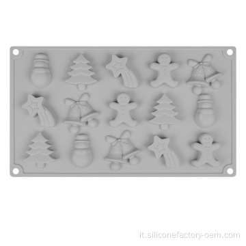 Stampi di fondente di natalizio 3d di caramelle in silicone